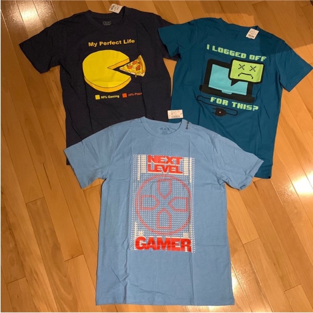 3 NWT Boys Gaming Short Sleeve Tees - size 14